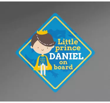 Baby on board aufkleber kleine prinzen anpassung - TenStickers