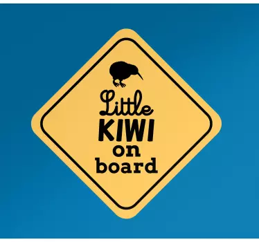 Baby on board aufkleber kleiner kiwi aufkleber - TenStickers