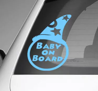 Baby on board Zauberer Autoaufkleber - TenStickers