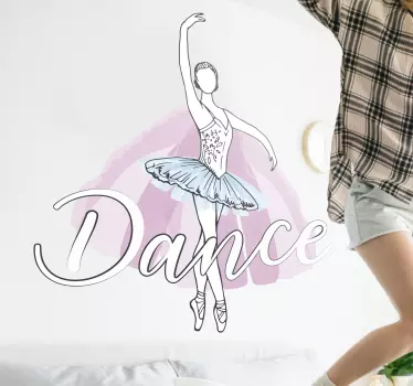 Balletttänzerin Dance wandtattoo - TenStickers
