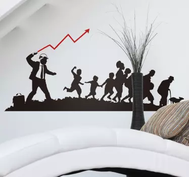 Banksy Diktatur oder Demokratie Kunst Wandaufkleber - TenStickers