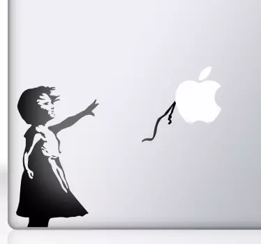 Mädchen mit Luftballon Banksy Design Laptop Sticker - TenStickers