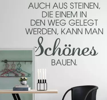Baue aus Steinen Wandtattoo - TenStickers
