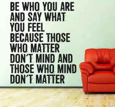 Be who you are Wandtattoo - TenStickers