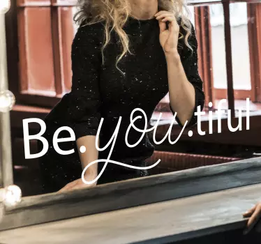 Be.you.tiful Spiegel Aufkleber - TenStickers