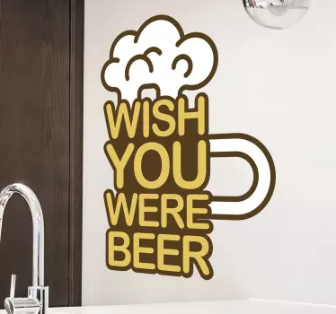 Bier Trinken Spruch Cartoon Wandtattoo - TenStickers