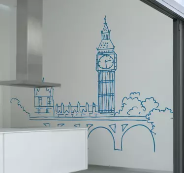 Big Ben Comic Aufkleber - TenStickers