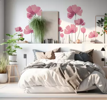 Blume Aufkleber Mohn - TenStickers
