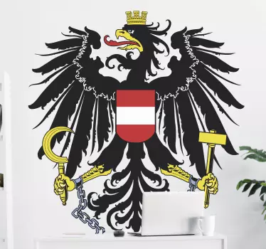 Wandtattoo Wohnzimmer Blume Österreich Flagge edelweiß - TenStickers