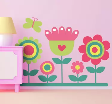 Blumenfeld Aufkleber - TenStickers