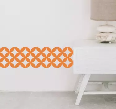 Bordüre selbstklebend Retro geometrische Fliese - TenStickers