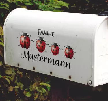 Briefkastenaufkleber Marienkäfer - TenStickers