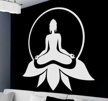 Buddha Lotus Sticker - TenStickers