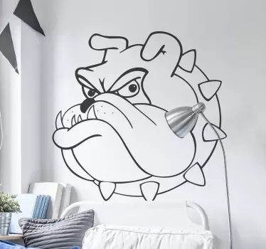 Bulldogge Zeichnung Sticker - TenStickers