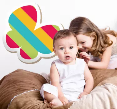Wandtattoo Kinderzimmer bunte Linien - TenStickers