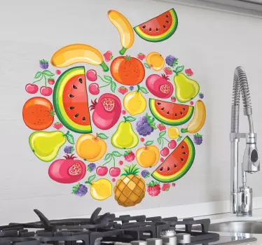 Cartoon Früchte Aufkleber - TenStickers