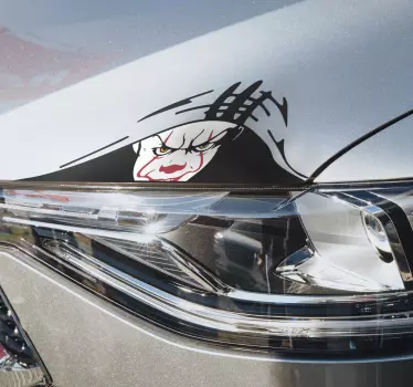 Clown beobachtet auto aufkleber - TenStickers
