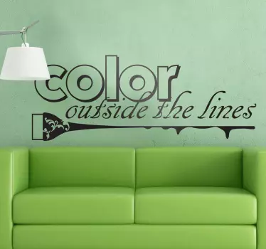Colour Outside The Lines Sticker - TenStickers