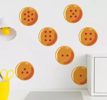 Comic Aufkleber Sieben Dragon Balls - TenStickers