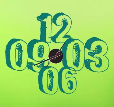 Comic Uhr Aufkleber - TenStickers