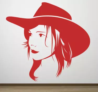 Cowgirl Sticker - TenStickers