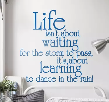 Dance in the rain Wandtattoo - TenStickers