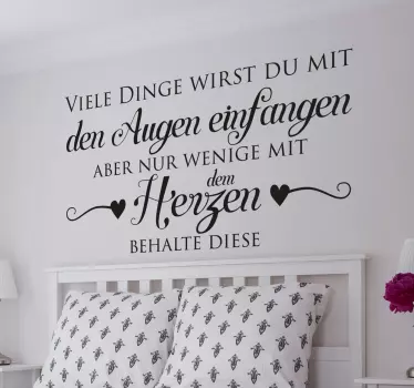 Dinge mit dem Herzen einfangen Wandtattoo - TenStickers