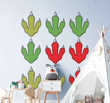 Dino Aufkleber Dinosaurier fußabdruck - TenStickers