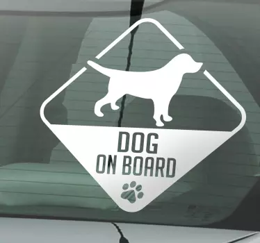Dog on Board Autoaufkleber - TenStickers