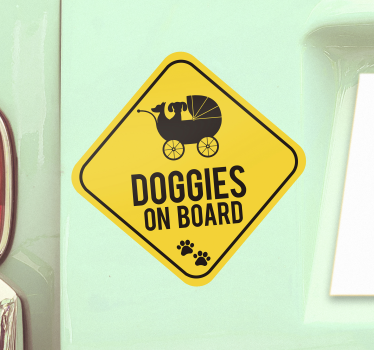Doggies on Board Autoaufkleber - TenStickers