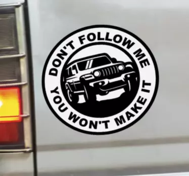 Don't follow me Auto Aufkleber - TenStickers