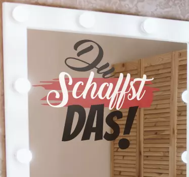 Du schaffst das Motivation Wandtattoo - TenStickers