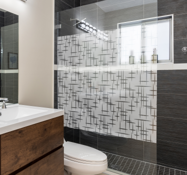 Klebefolie Dusche moderne Linien - TenStickers