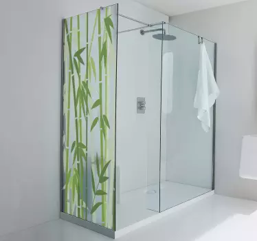 Bambusstangen Folie Duschkabine - TenStickers