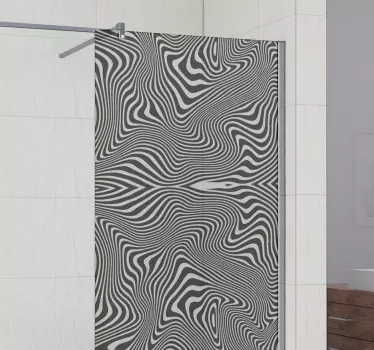 Duschkabinen Folie Zebra 3D effekt - TenStickers