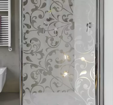Zierblatt Paisley Duschkabinen Folie - TenStickers