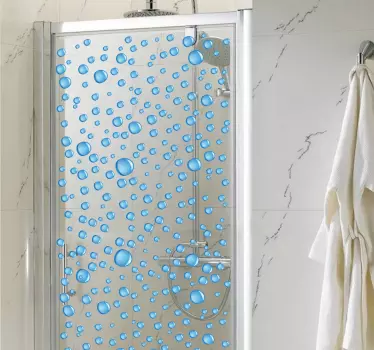 Duschwand Sticker Wasserperlen - TenStickers