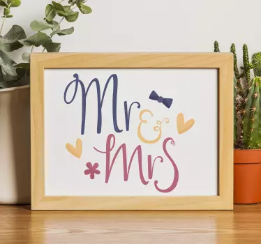 Ehe Namen Hochzeit Aufkleber - TenStickers