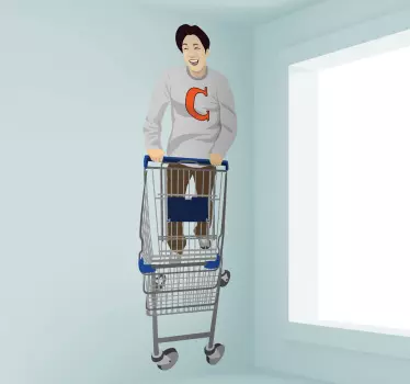 Einkaufswagen Aufkleber - TenStickers
