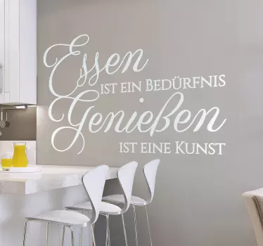 Essen ist ein Bedürfnis Wandtattoo - TenStickers