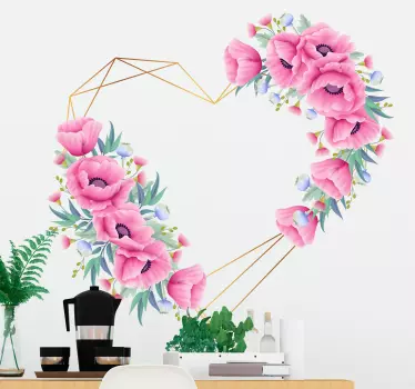 Eukalyptus Blumen Herz Liebe Wandtattoo - TenStickers