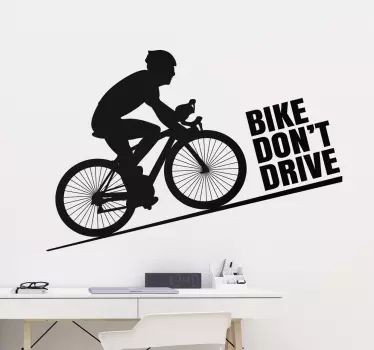 Fahrrad fahren Text Wandtattoo - TenStickers