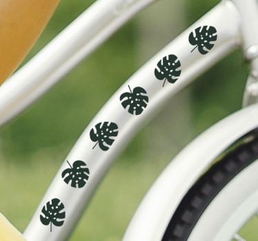 Fahrrad Sticker Monstera verlässt das fahrrad - TenStickers