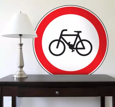 Fahrrad Verbot Schild Wandtattoo - TenStickers