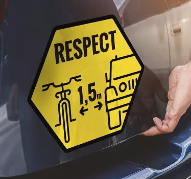 Fahrrad Sticker Autoaufkleber Fahrrad Respect - TenStickers