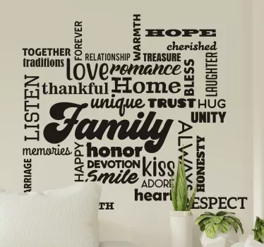 Family Home Wandtattoo - TenStickers