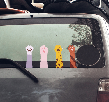 Fenster Sticker Pfotenabdruck silhouette - TenStickers