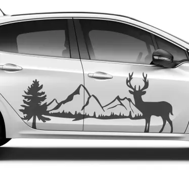Fenster Sticker Schweiz mit hirsch - TenStickers