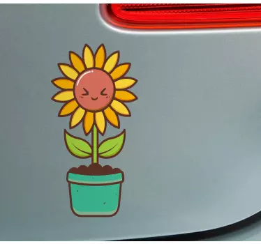 Fenster Sticker Süße sonnenblume - TenStickers
