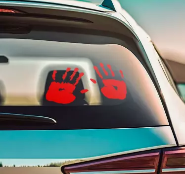 Fensteraufkleber blutige Handabdrücke - TenStickers